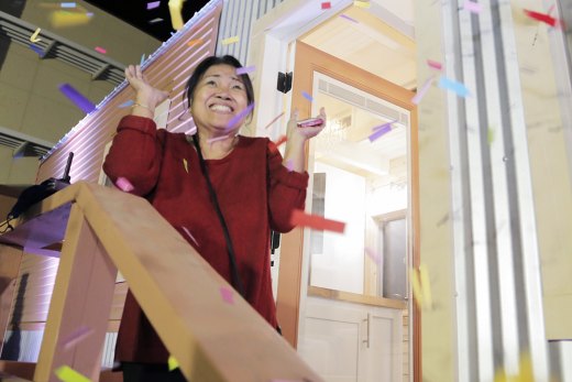 Lemoore woman wins big on her birthday during Tachi Palace Hotel & Casino 35th anniversary fete A big winner at the Tachi Palace Hotel & Casino 35th Anniversary Celebration was Lemoore's Esther F., the winner of a Tiny House and Denali truck.